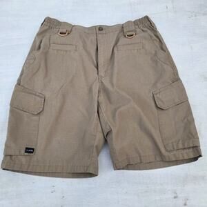 LAPG Cargo Shorts Mens 36 Beige Ripstop Tactical Utility Work 11" Inseam